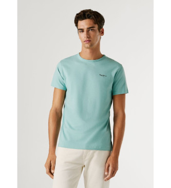 Pepe Jeans para hombre. PM5010180 Camiseta Original Basic 3N azul (M), Casual, Algodón, Manga corta