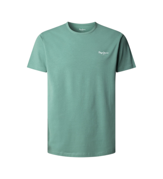 Pepe Jeans para hombre. PM5010180 Camiseta Original Basic 3N verde (M), Casual, Algodón, Manga corta