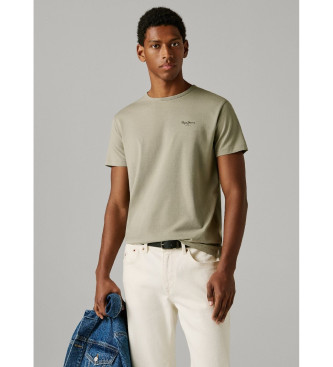 Pepe Jeans para hombre. PM5010180 Camiseta Original Basic 3N verde (M), Casual, Algodón, Manga corta