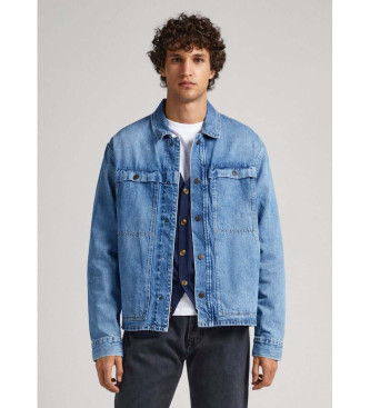 Pepe Jeans para hombre. PM402803 Cazadora Dunlop azul (XXL), Casual, Algodón, Manga larga, Sostenible