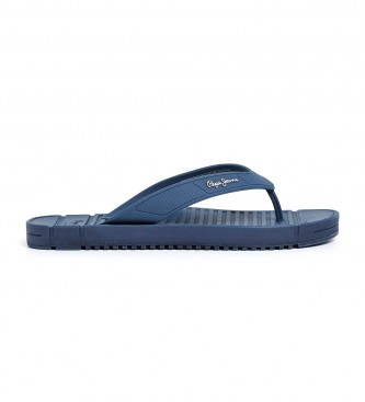 Pepe Jeans para hombre. PMS70137 Chanclas Shore marino (41), Plano, Ninguno, Casual, Beachwear