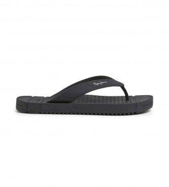 Pepe Jeans para hombre. PMS70137 Chanclas Shore negro (43), Plano, Ninguno, Casual, Beachwear
