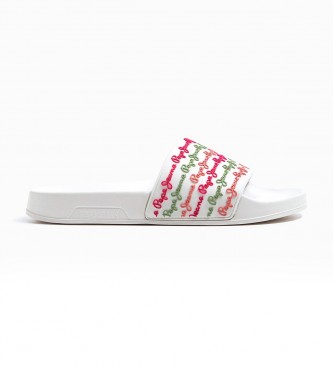 Pepe Jeans para mujer. Chanclas Slider Colors blanco Pepe Jeans