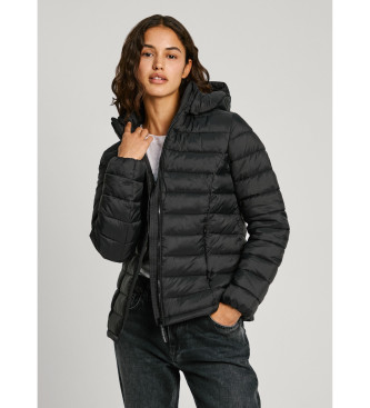 Pepe Jeans para mujer. PL402447 Abrigo Ammy Corto negro (L), Casual, Poliamida