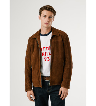Pepe Jeans para hombre. PM4027183 Chaqueta Jax marrón (M), Casual, Piel