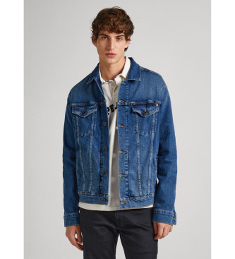 Pepe Jeans para hombre. PM402715HT7 Chaqueta Pinners azul (XXL), Casual, Algodón, Denim, Manga larga, Sostenible