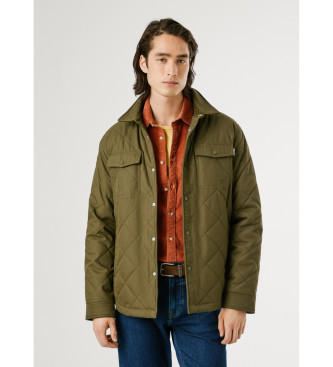 Pepe Jeans para hombre. PM4027197 Chaqueta Quilted verde (XL), Casual, Algodón