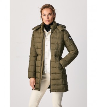 Pepe Jeans para mujer. Parka Acolchada Eileen verde Pepe Jeans