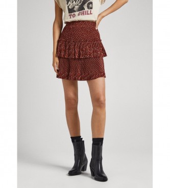 Pepe Jeans para mujer. PL901083 Falda Kendal granate (M), Casual, Poliéster