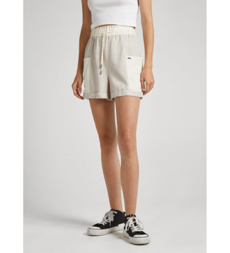 Pepe Jeans para mujer. PL801074 Shorts Famina blanco (S), Casual, Lyocell