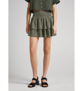 Pepe Jeans para mujer. PL901063 Mini falda Felicita verde (M), Casual, Viscosa
