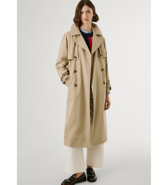Pepe Jeans para mujer. PL4024349 Gabardina Sofia beige (M), Casual, Poliéster