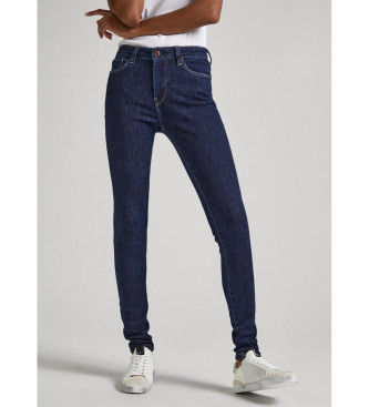 Pepe Jeans para mujer. PL204584BB9 Jeans Skinny Tiro Alto marino (25/30), Casual, Algodón, Denim, Sostenible
