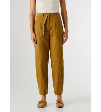 Pepe Jeans para mujer. PL2100076 Pantalón Alice mostaza (M), Marrón, Casual, Algodón