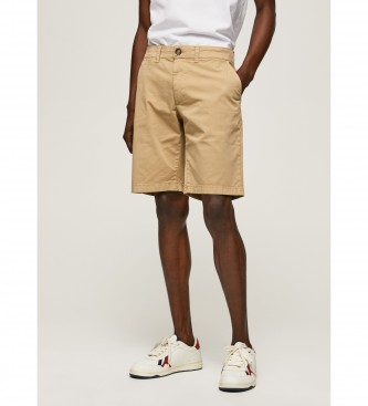Pepe Jeans para hombre. PM800938C75 Pantalón Corto Mc Queen marrón (29), Casual, Algodón, Sostenible