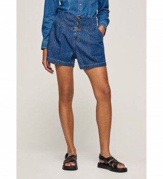 Pepe Jeans para mujer. PL801042 Pantalón Corto Stella azul (26), Casual, Algodón, Denim, Sostenible