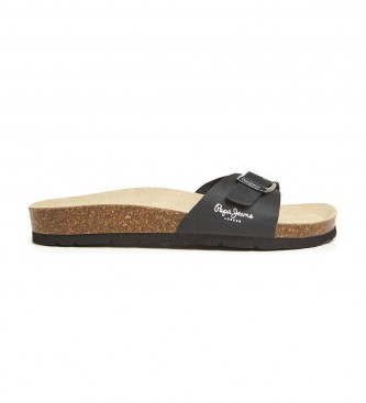Pepe Jeans para mujer. PLS90616 Sandalias Anatómicas Oban Clever negro (38), Plano, Ninguno, Casual