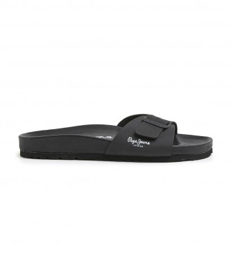 Pepe Jeans para hombre. PMS90100 Sandalias Anatómicas Royal Single negro (40), Plano, Ninguno, Casual