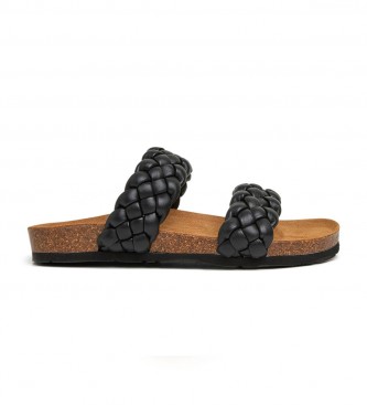 Sandalias Oban Double negro (40), Plano, Ninguno, Casual, Poliéster reciclado, Pepe Jeans outlet 2024.