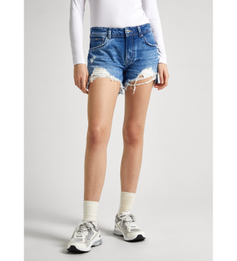 Pepe Jeans para mujer. PL801110RH4 Short Relaxed azul (28), Casual, Algodón, Denim