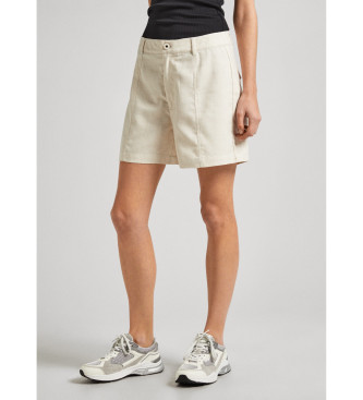 Pepe Jeans para mujer. PL801093 Short Tilly blanco roto (M), Casual, Algodón