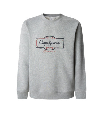 Pepe Jeans para hombre. PM582825 Sudadera Daxton Crew gris (XXL), Casual, Algodón