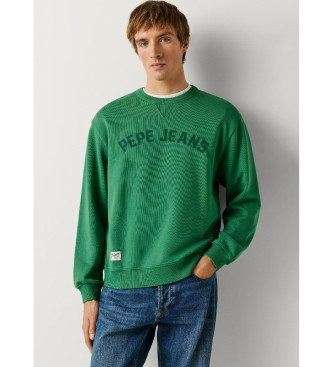 Pepe Jeans para hombre. PM5800146 Sudadera Gio Crew verde (S), Casual, Algodón