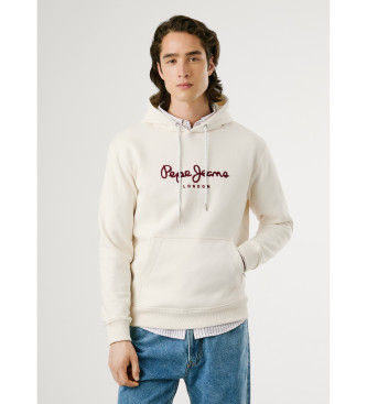 Pepe Jeans para hombre. PM5800009 Sudadera Macbeth blanco roto (M), Casual, Algodón