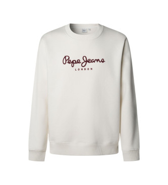 Pepe Jeans para hombre. PM5800011 Sudadera Macbeth Plain blanco roto (L), Casual, Algodón
