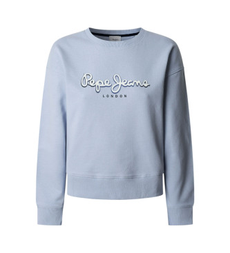 Pepe Jeans para mujer. PL581484 Sudadera Maddy azul (L), Casual, Algodón