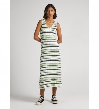 Pepe Jeans para mujer. PL953341 Vestido Doris verde (M), Casual, Viscosa, Sin mangas / Tirantes, Sostenible