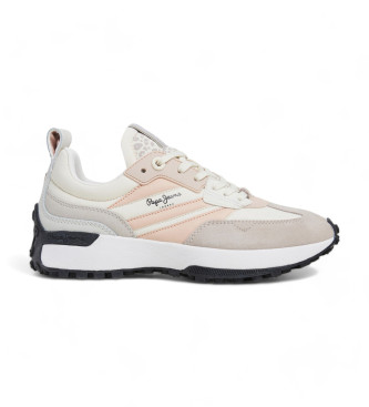 Pepe Jeans para mujer. PLS60020 Zapatillas de Piel Lucky Top beige (40), 3 a 5cm, Cordones, Casual