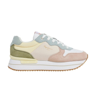 Pepe Jeans para mujer. PLS40003 Zapatillas de Piel Rusper Jelly multicolor (39), 3 a 5cm, Cordones, Casual