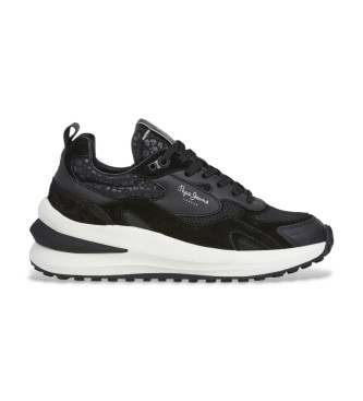 Pepe Jeans para mujer. PLS600012 Zapatillas de Piel Winslow negro (41), 3 a 5cm, Cordones, Casual