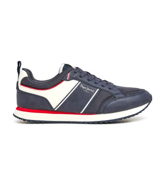 Pepe Jeans para hombre. PMS40009 Zapatillas Dublin marino (41), Plano, Cordones, Casual