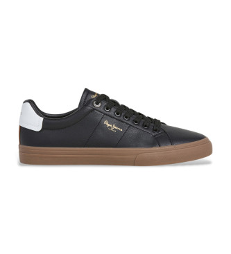 Pepe Jeans para hombre. PMS300003 Zapatillas Kenton Base negro (45), Plano, Cordones, Casual