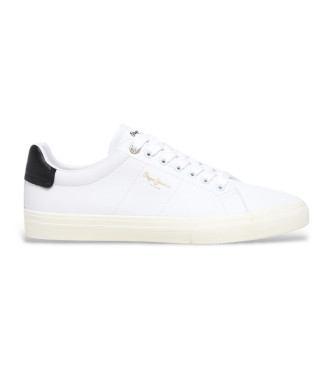 Pepe Jeans para hombre. PMS31076 Zapatillas Kenton Fresh blanco (40), Plano, Cordones, Casual