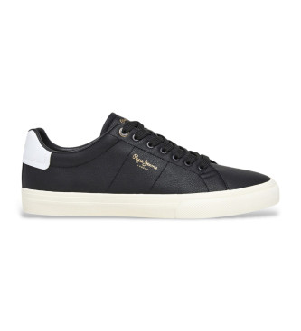 Pepe Jeans para hombre. PMS31076 Zapatillas Kenton Fresh negro (45), Plano, Cordones, Casual