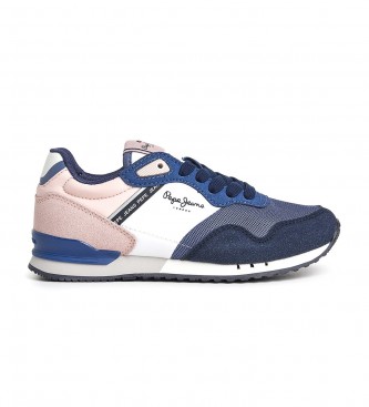 Pepe Jeans para mujer/niña. PGS30585 Zapatillas London Classic G azul (39), Plano, Cordones, Casual, moda infantil