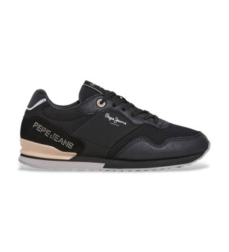 Pepe Jeans para mujer. PLS400008 Zapatillas London Party negro (36), Plano, Cordones, Casual