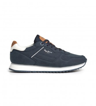 Pepe Jeans para hombre. PMS31013 Zapatillas London Street M marino (41), Plano, Cordones, Casual