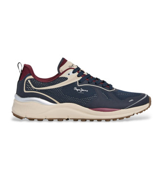 Pepe Jeans para hombre. PMS600014 Zapatillas Trail Tech marino (42), Tela, Plano, Cordones, Casual