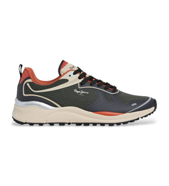 Pepe Jeans para hombre. PMS600014 Zapatillas Trail Tech verde (46), Tela, Plano, Cordones, Casual