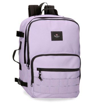 Pepe Jeans para todos. 63228H2 Mochila Aris 44cm lila (OSFA), Casual, Poliéster, moda infantil