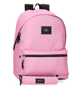 Pepe Jeans para todos. 63292C9 Mochila Aris rosa (OSFA), Casual, Poliéster, moda infantil