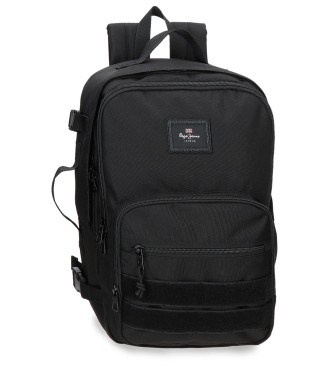 Pepe Jeans para todos. 6332521 Mochila Evergreen 40cm negro (OSFA), Casual, Poliéster, moda infantil