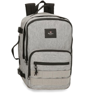 Pepe Jeans para todos. 63325H1 Mochila Evergreen 40cm gris (OSFA), Casual, Poliéster, moda infantil