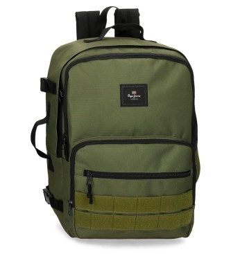 Pepe Jeans para todos. 63328C3 Mochila Evergreen 44cm verde (OSFA), Casual, Poliéster, moda infantil