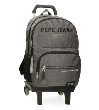 Pepe Jeans para todos. 69125T2 Mochila Edmon 45cm gris (OSFA), Casual, Poliéster, moda infantil