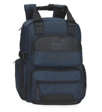 Pepe Jeans unisex. 7062344 Mochila Portaordenador Bromley 24 marino (OSFA), Casual, Poliéster